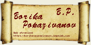 Borika Popaživanov vizit kartica
